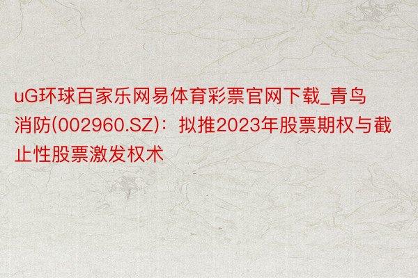 uG环球百家乐网易体育彩票官网下载_青鸟消防(002960.